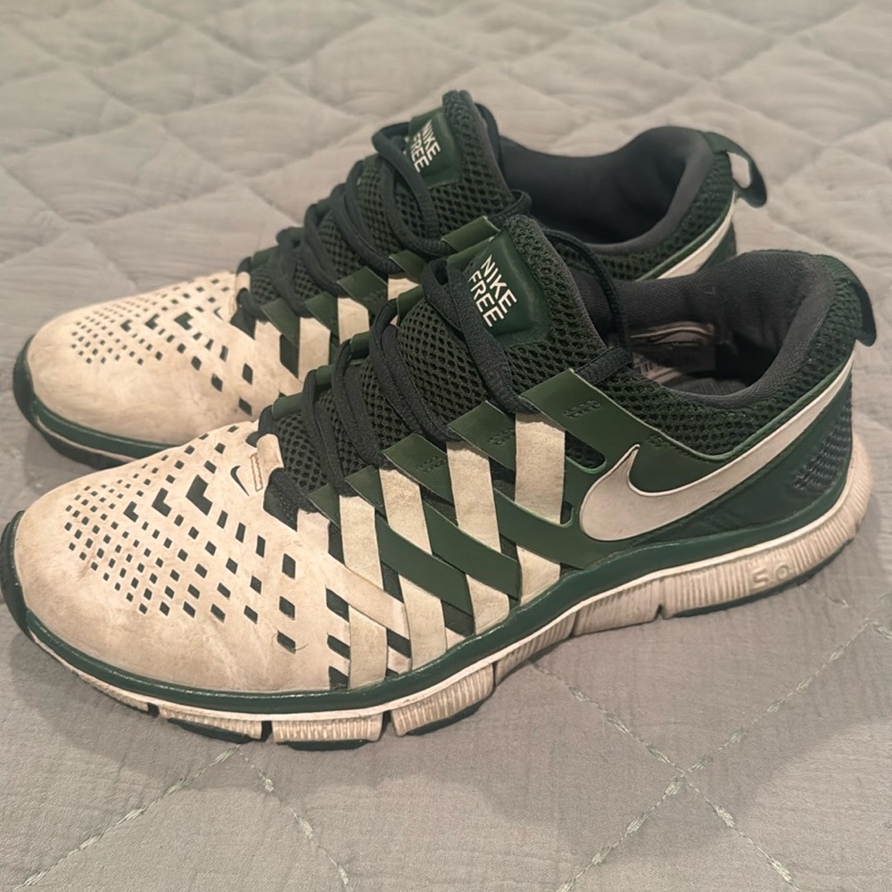 Nike Free Trainer green and white sneaker mens size 8